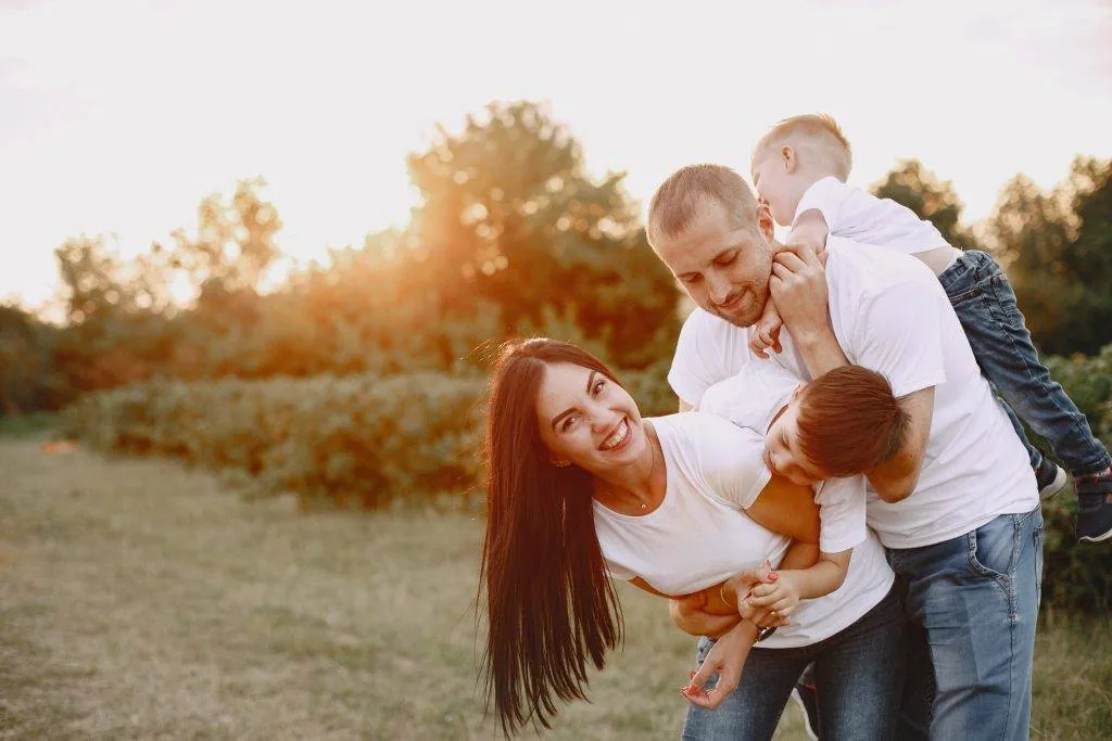 Família saudável e feliz — Vittal cuida de toda a família